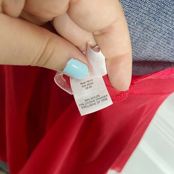 Victoria’s Secret Babydoll Mesh Red Sheer Tank Top Nightie Size Large - Picture 4 of 4